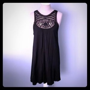 BCBG Max Azria Black Crochet Sundress Sz Med - NWT